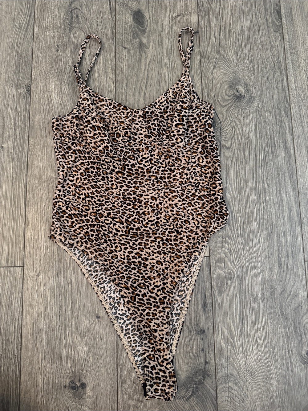 SHEIN Leopard Print Spaghetti Strap Bodysuit - BNWOT never worn